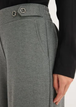 Mujer bonprix bonprix Pantalón de punto con cierre decorativo