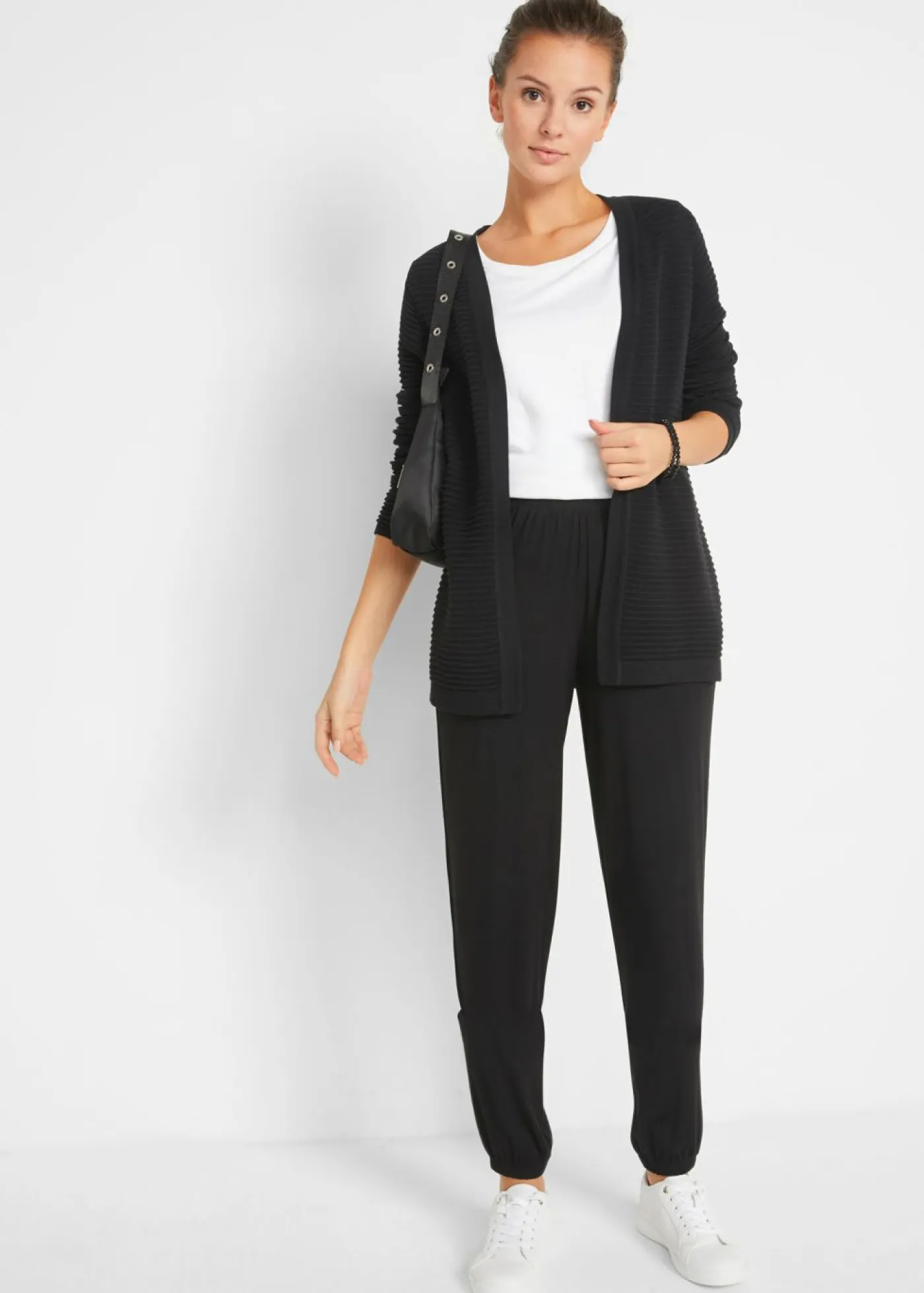 Mujer bonprix bonprix Pantalón de punto con cinturilla cómoda