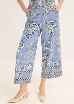 Mujer bonprix bonprix Pantalón de punto con estampado paisley
