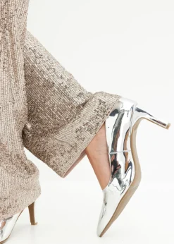 Mujer bonprix bonprix Pantalón de punto con lentejuelas