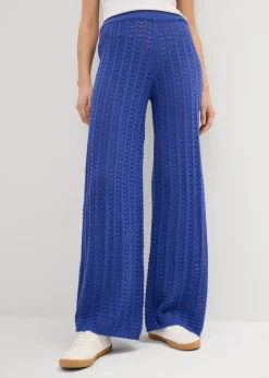 Mujer bonprix bonprix Pantalón de punto con patrón calado