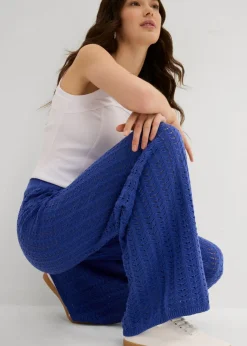 Mujer bonprix bonprix Pantalón de punto con patrón calado