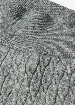 bonprix bonprix Pantalones>Pantalón de punto con patrón trenzado Gris jaspeado