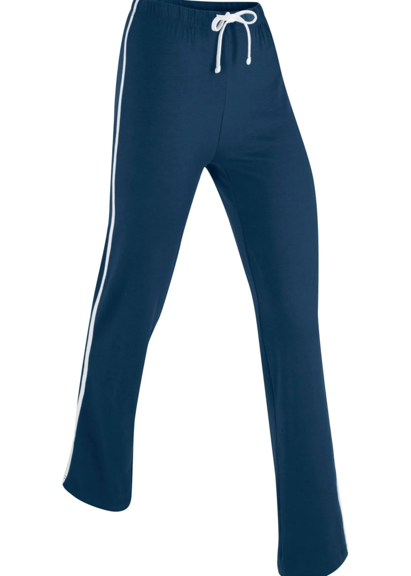 bonprix bonprix Básicos|Pantalones>Pantalón de punto de algodón con elástico Azul marino