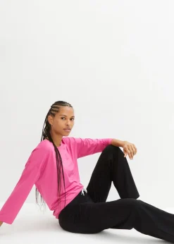 Mujer bonprix bonprix Pantalón de punto de algodón con elástico