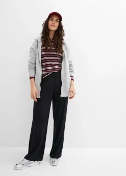 Mujer bonprix bonprix Pantalón de punto de canalé (2 unidades)