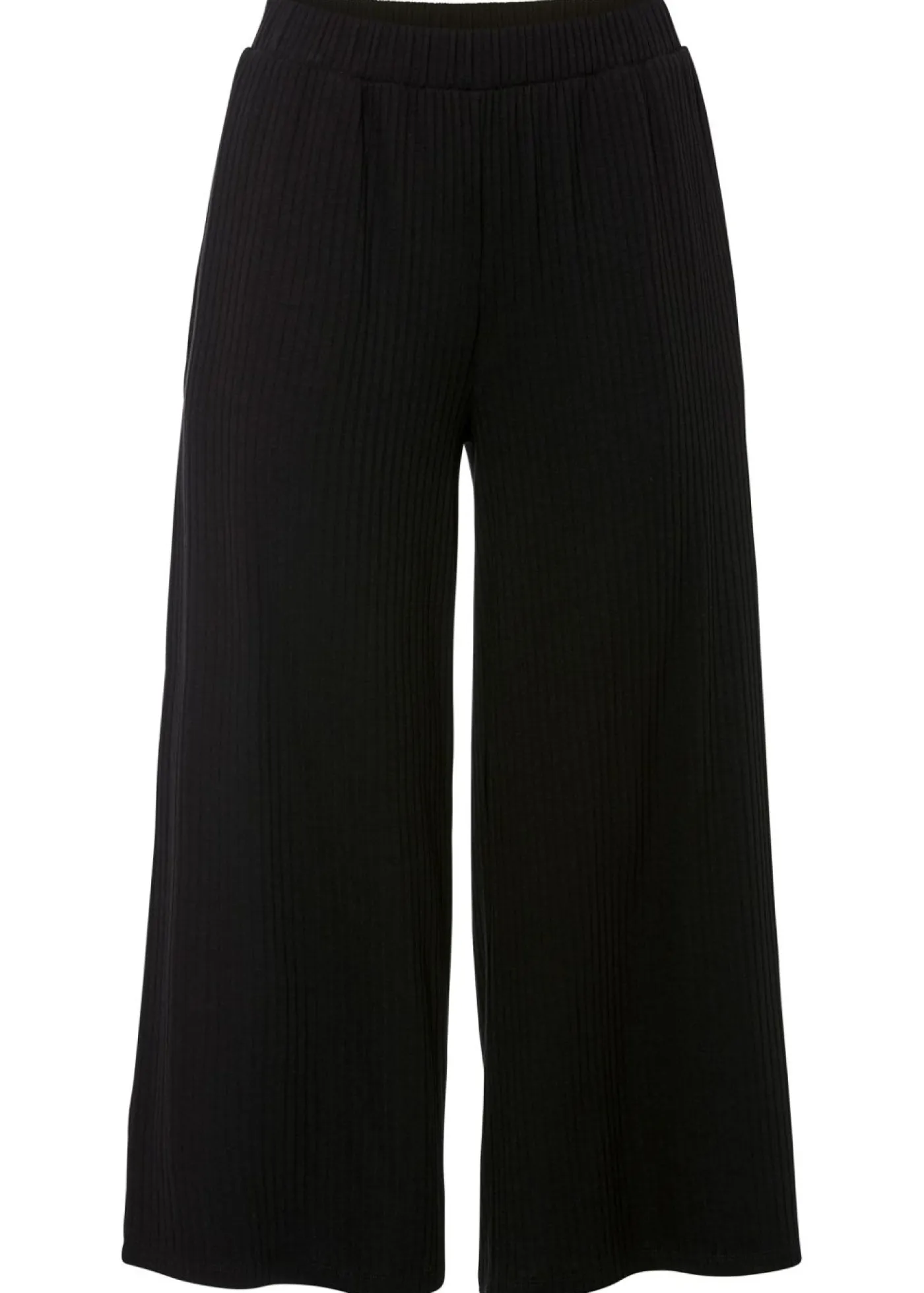 Mujer bonprix bonprix Pantalón de punto de canalé con cinturilla cómoda