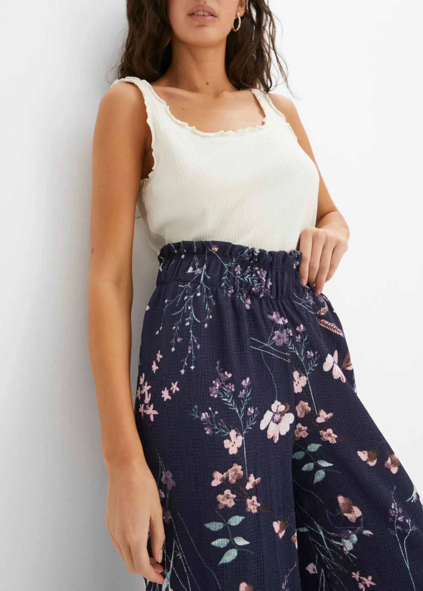 Mujer bonprix bonprix Pantalón de punto de crepé ligero