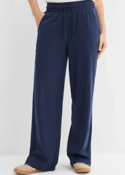 bonprix bonprix Pantalones>Pantalón de punto de interlock Azul marino