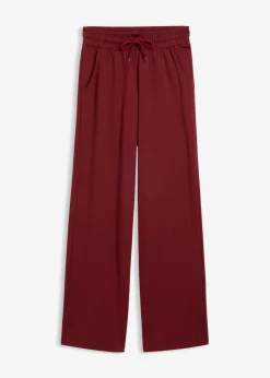 bonprix bonprix Pantalones>Pantalón de punto de interlock Rojo rubí