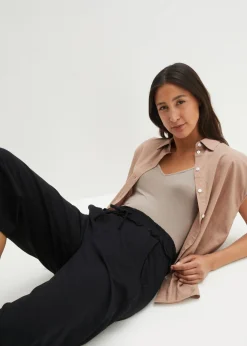 Mujer bonprix bonprix Pantalón de punto de mezcla de algodón