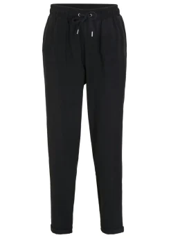 bonprix bonprix Pantalones>Pantalón de punto de mezcla de algodón elástico Negro