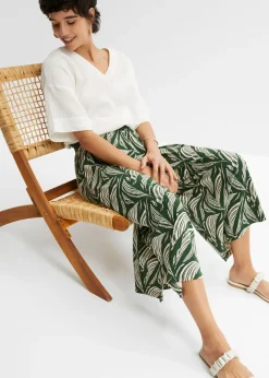 Mujer bonprix bonprix Pantalón de punto de mezcla de viscosa sostenible