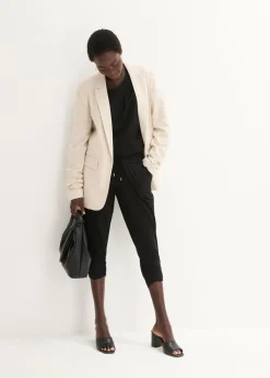 Mujer bonprix bonprix Pantalón de punto de mezcla de algodón