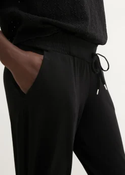 Mujer bonprix bonprix Pantalón de punto de mezcla de algodón