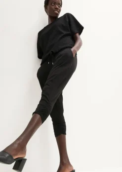 Mujer bonprix bonprix Pantalón de punto de mezcla de algodón