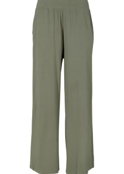 bonprix bonprix Pantalones|Novedades>Pantalón de punto de mezcla de viscosa fluida, largo 7/8 Verde oliva
