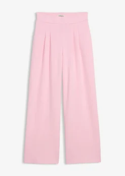 bonprix bonprix Ropa Cómoda|Pantalones>Pantalón de punto de neopreno con pinzas rosa cristal