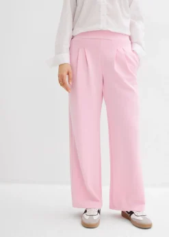 bonprix bonprix Ropa Cómoda|Pantalones>Pantalón de punto de neopreno con pinzas rosa cristal
