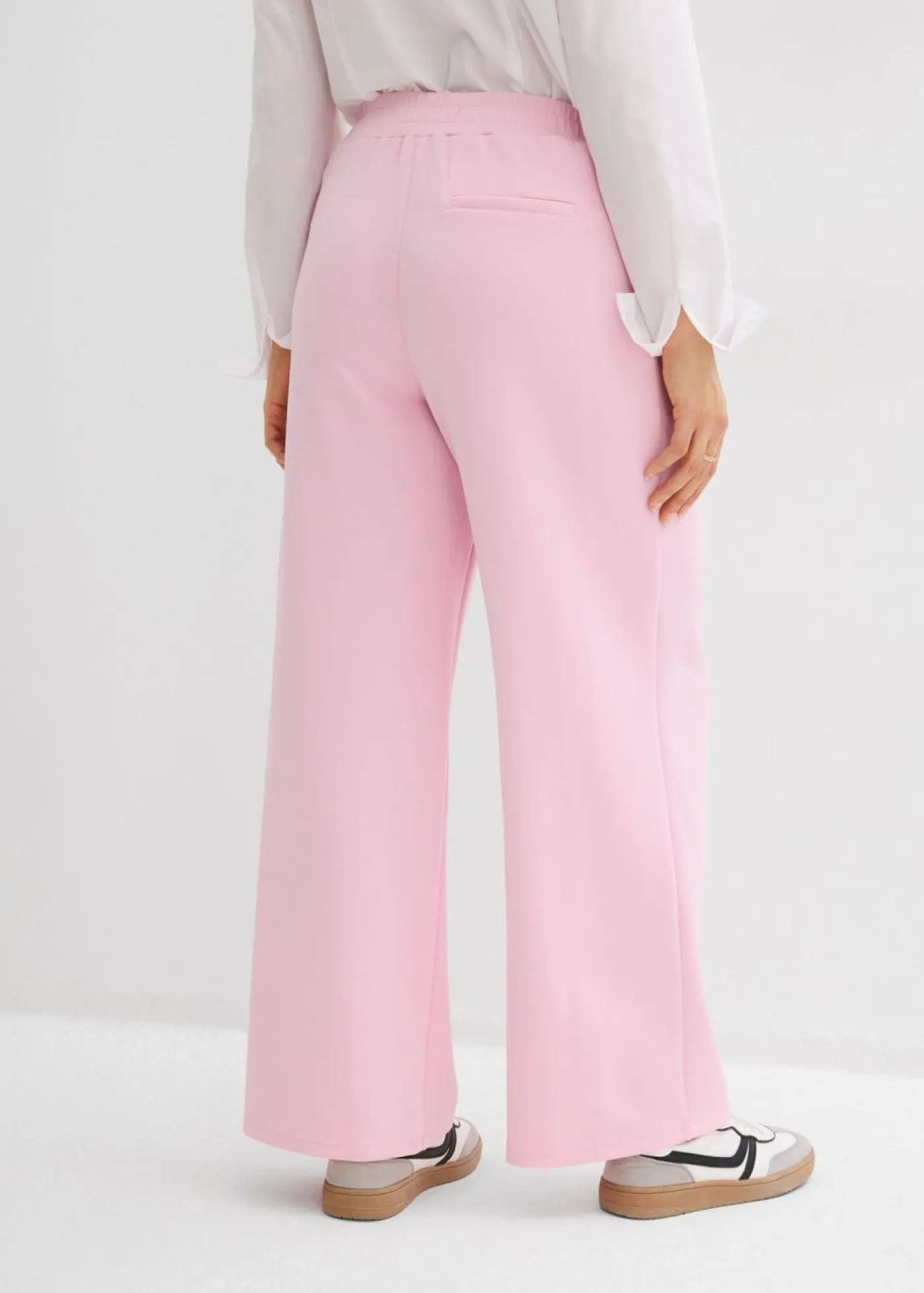 bonprix bonprix Ropa Cómoda|Pantalones>Pantalón de punto de neopreno con pinzas rosa cristal