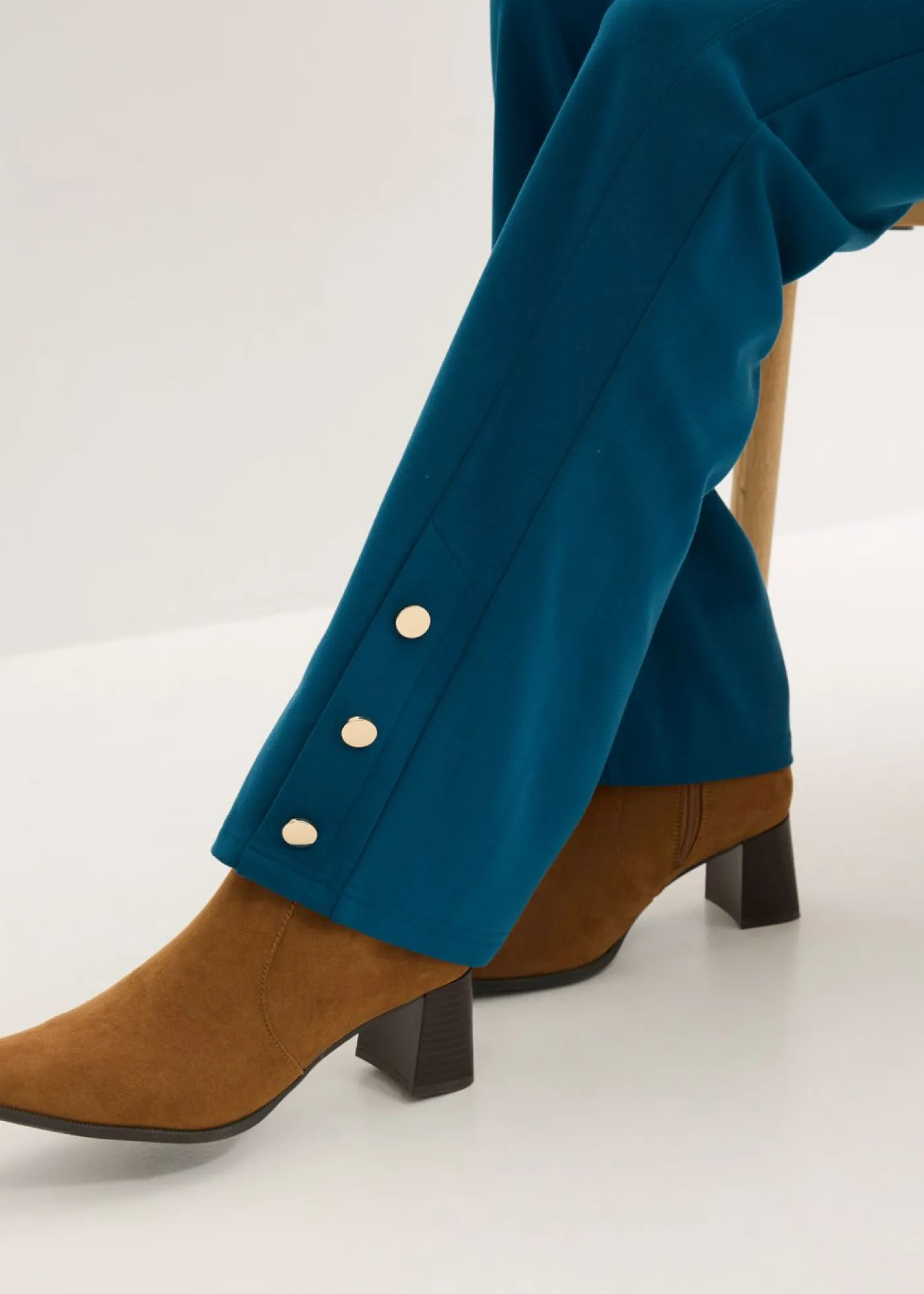 bonprix bonprix Pantalones>Pantalón de Punto di Roma Petróleo azul