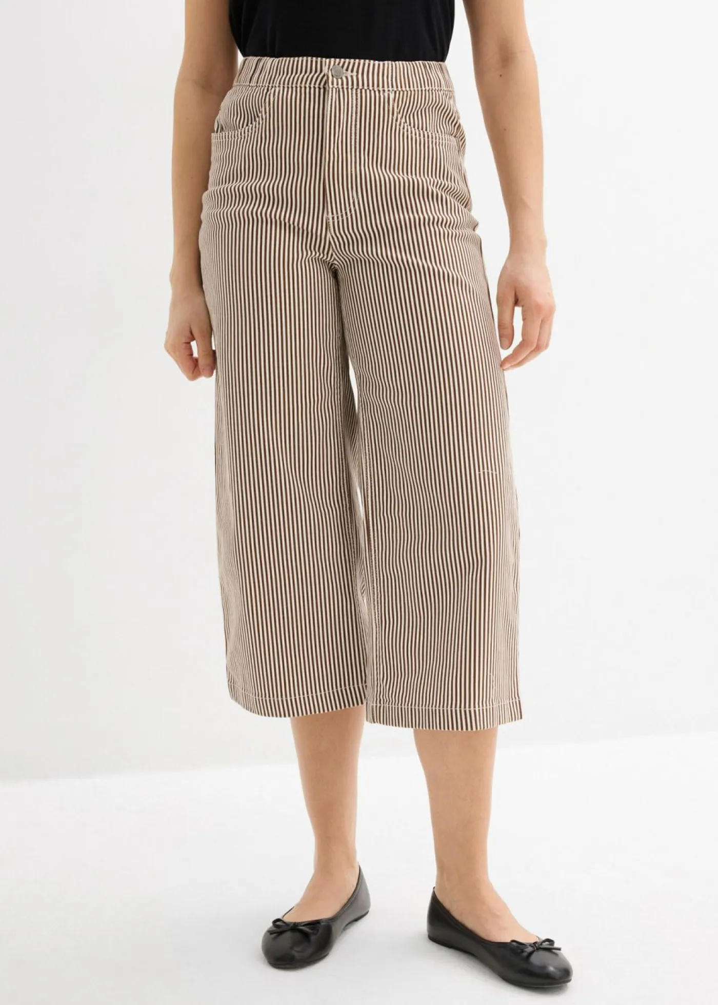 Mujer bonprix bonprix Pantalón de sarga con cintura cómoda