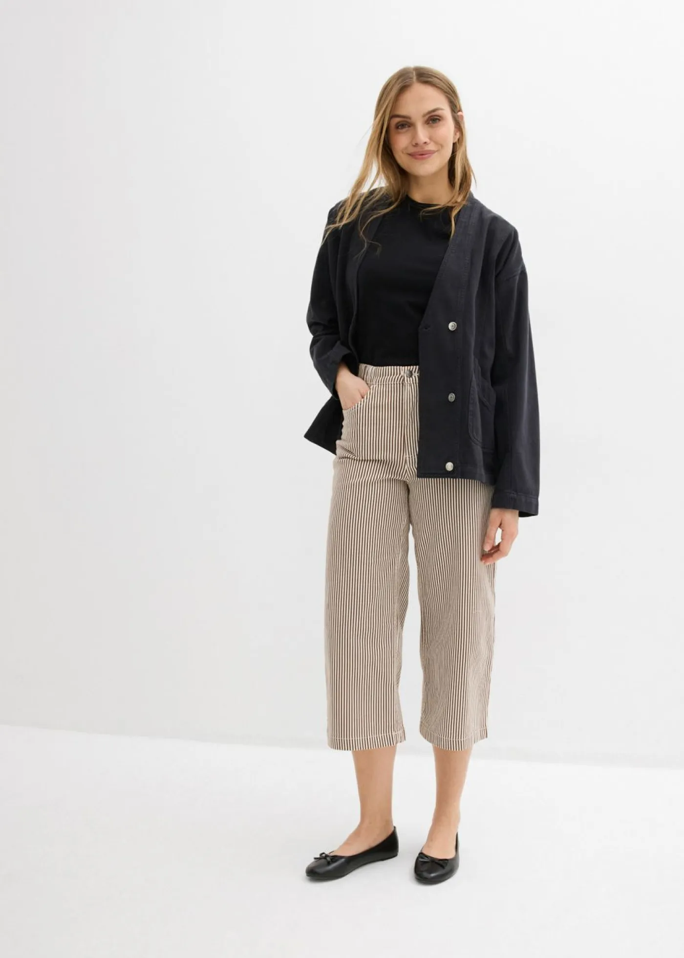 Mujer bonprix bonprix Pantalón de sarga con cintura cómoda