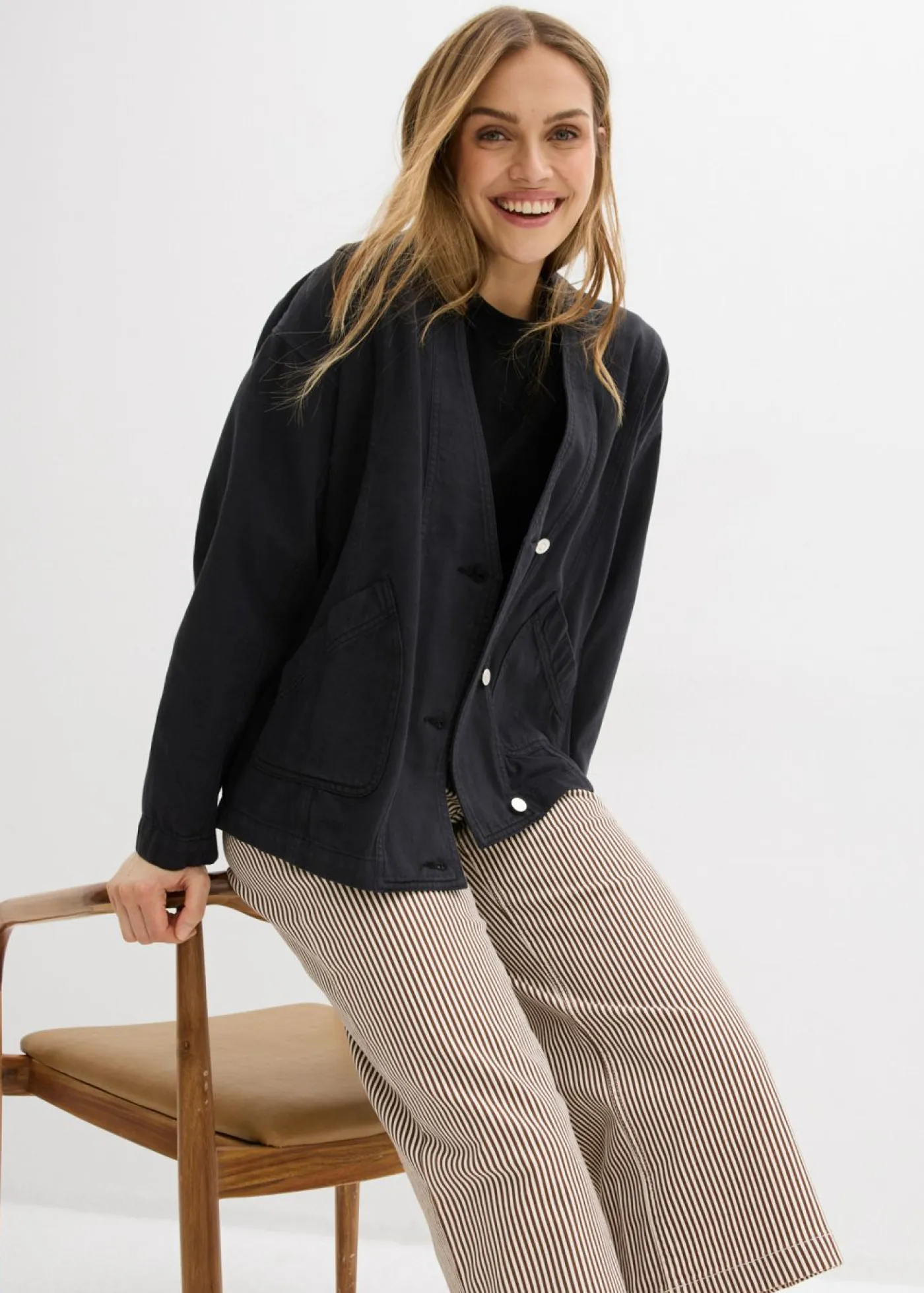 Mujer bonprix bonprix Pantalón de sarga con cintura cómoda