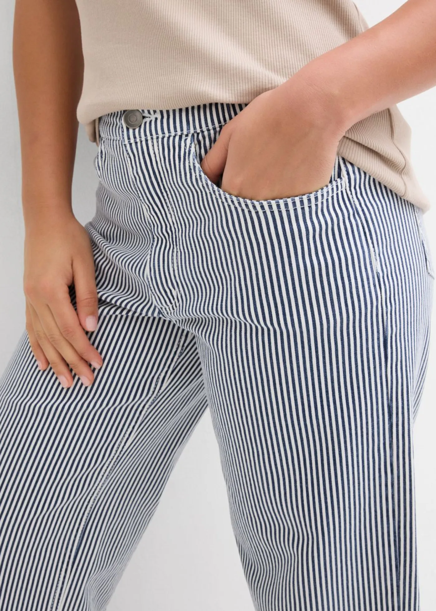 Mujer bonprix bonprix Pantalón de sarga con cintura cómoda