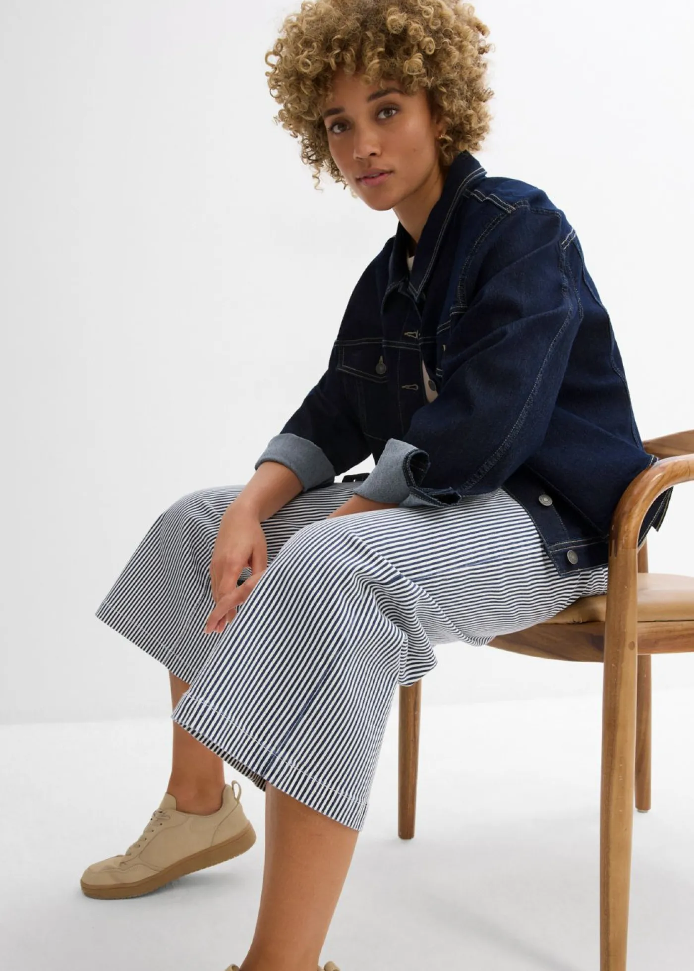 Mujer bonprix bonprix Pantalón de sarga con cintura cómoda