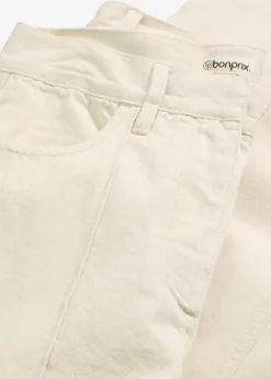 bonprix bonprix Pantalones>Pantalón de sarga de algodón puro gris guijarro