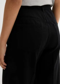 Mujer bonprix bonprix Pantalón de sarga de algodón puro con pinzas