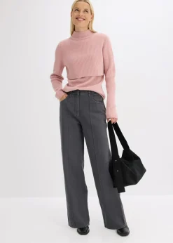 Mujer bonprix bonprix Pantalón de sarga de algodón puro