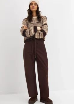 Mujer bonprix bonprix Pantalón de sarga de algodón puro