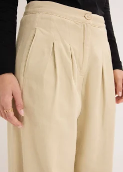 Mujer bonprix bonprix Pantalón de sarga de algodón puro
