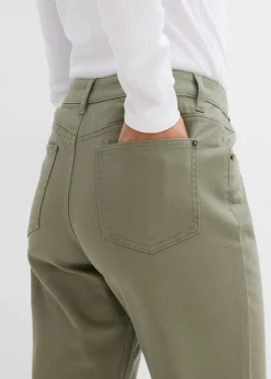 Mujer bonprix bonprix Pantalón de sarga de mezcla de algodón y elastano