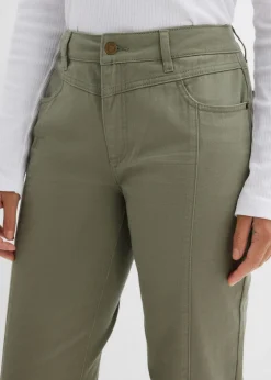 Mujer bonprix bonprix Pantalón de sarga de mezcla de algodón y elastano