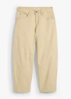 Mujer bonprix bonprix Pantalón de sarga en mezcla de algodón elástico