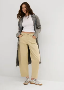 Mujer bonprix bonprix Pantalón de sarga en mezcla de algodón elástico