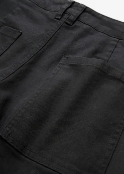 bonprix bonprix Pantalones>Pantalón de sarga en mezcla de algodón elástico Negro
