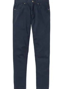 bonprix bonprix Básicos En Rebajas|Pantalones>Pantalón de sarga regular fit de algodón orgánico, straight Azul marino