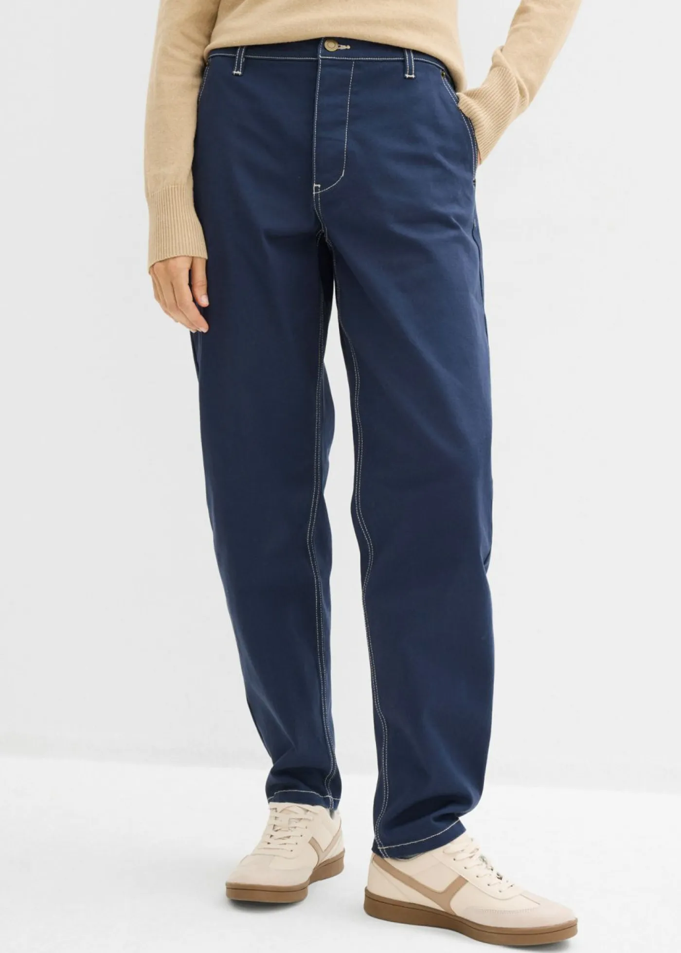 Mujer bonprix bonprix Pantalón de sarga tipo barrel