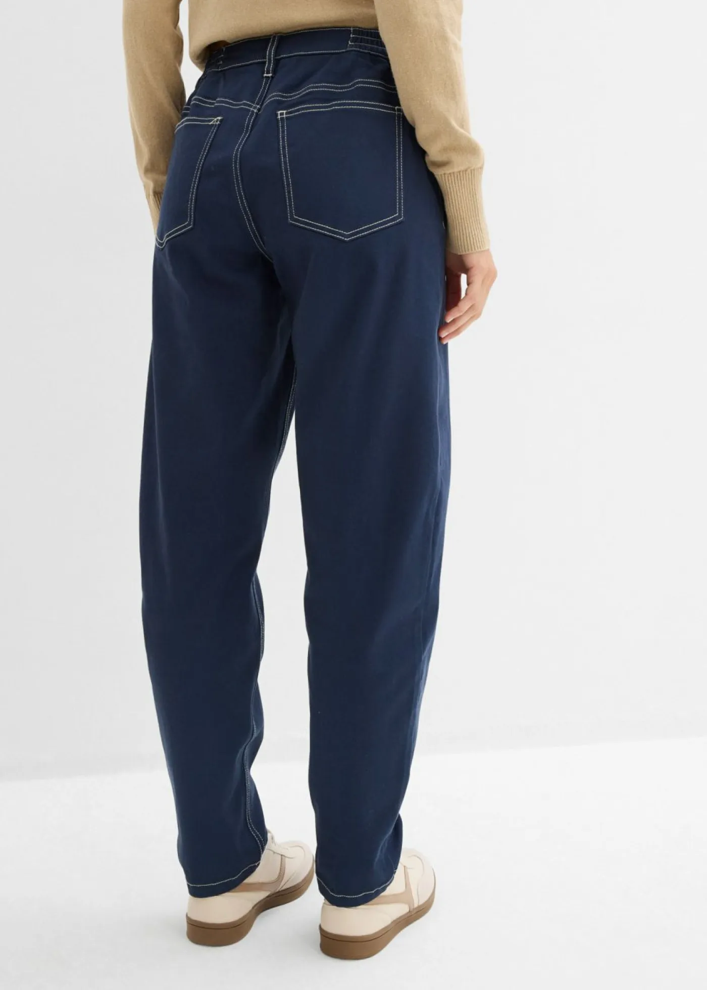 Mujer bonprix bonprix Pantalón de sarga tipo barrel