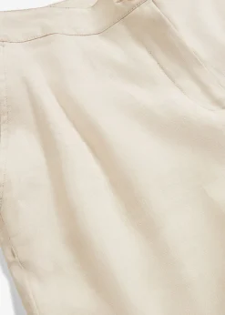 Mujer bonprix bonprix Pantalón de talle alto de mezcla de lino y viscosa