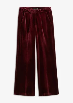 bonprix bonprix Pantalones>Pantalón de terciopelo suave rojo avellana