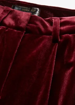 bonprix bonprix Pantalones>Pantalón de terciopelo suave rojo avellana