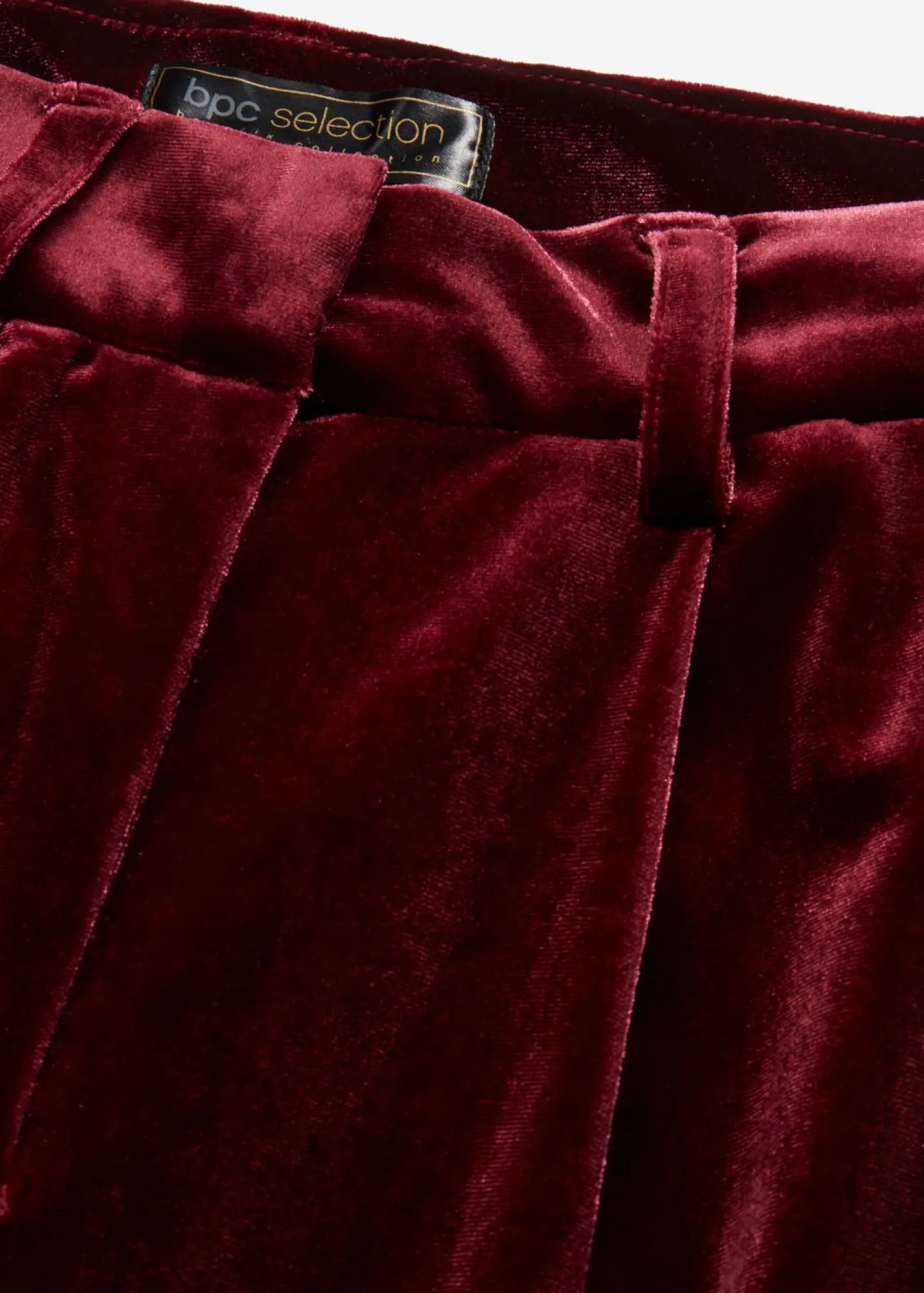 bonprix bonprix Pantalones>Pantalón de terciopelo suave rojo avellana