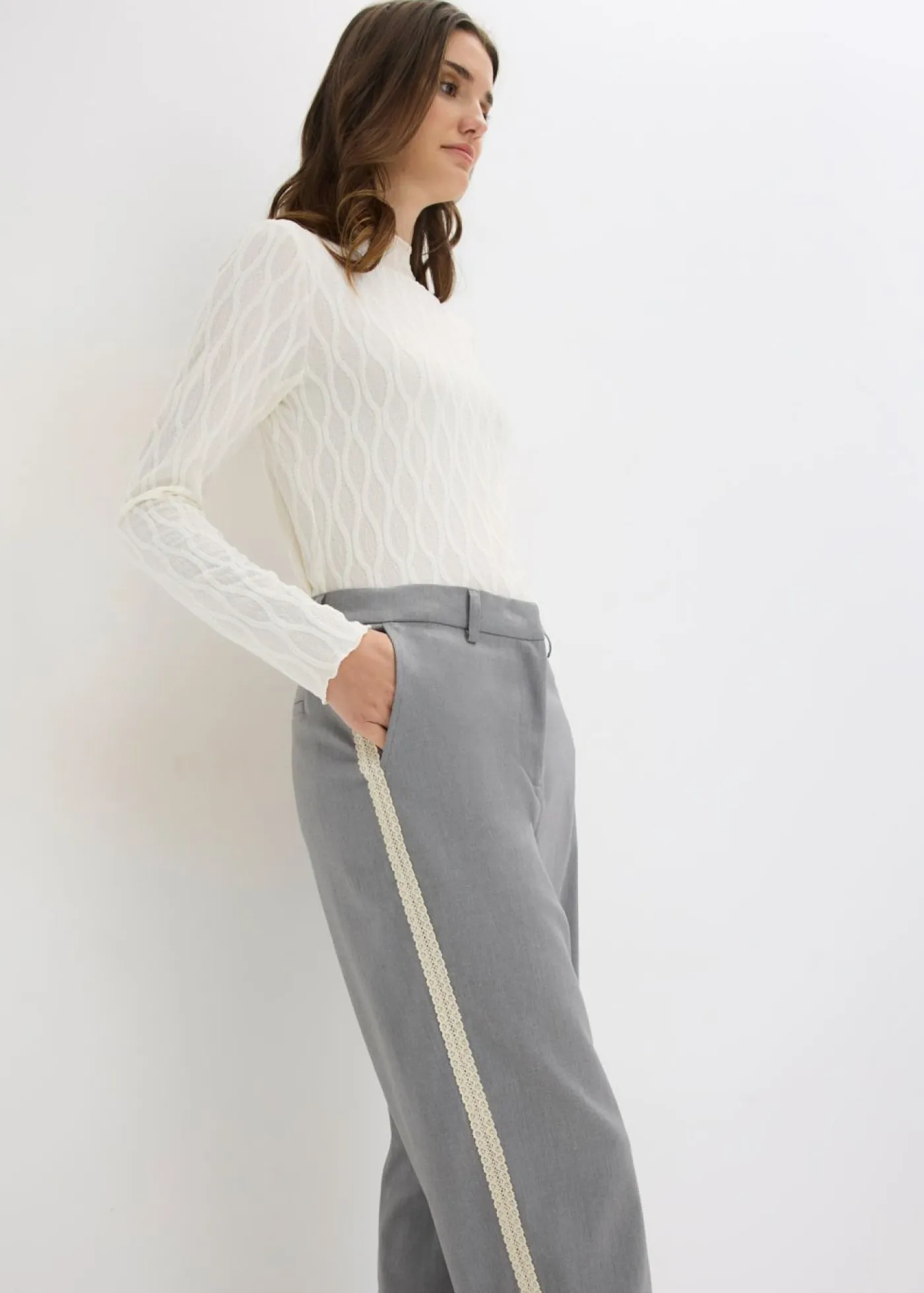 Mujer bonprix bonprix Pantalón de traje con cinturilla cómoda