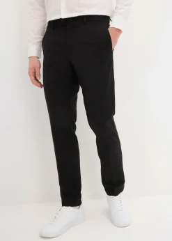 bonprix bonprix Trajes|Pantalones>Pantalón de traje con corte entallado Negro