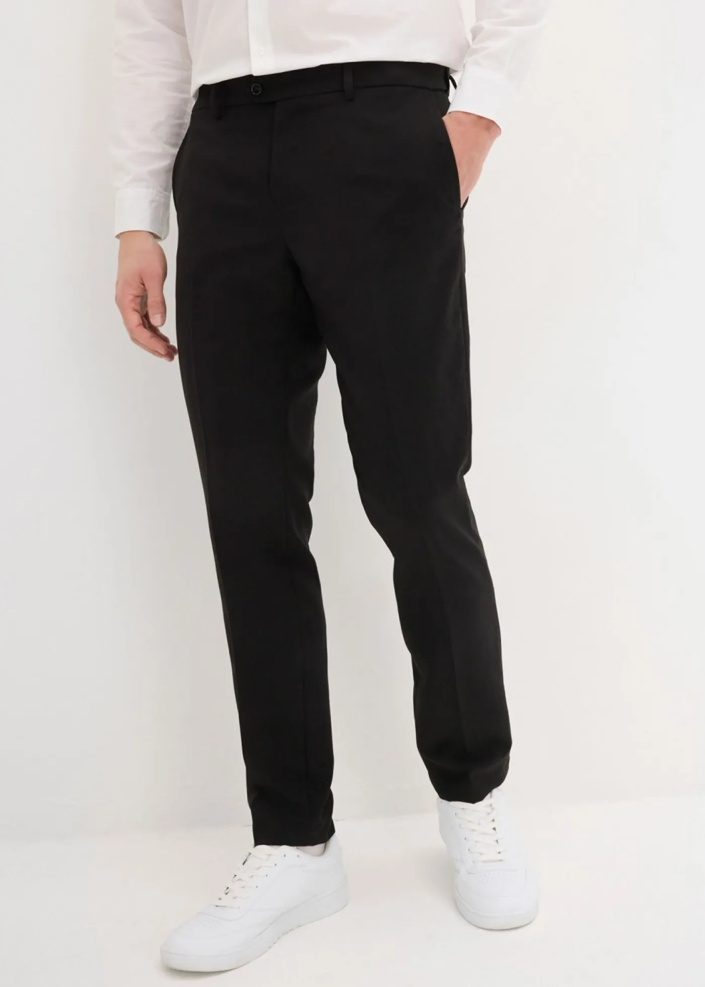 bonprix bonprix Trajes|Pantalones>Pantalón de traje con corte entallado Negro